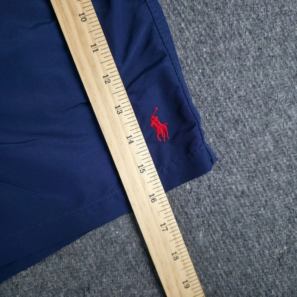 Polo Ralph Lauren Swim Trunks Mens L Navy Blue Red Pony 6